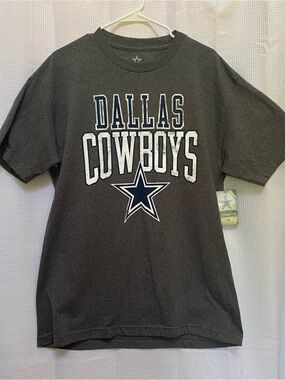Adult L Dallas Cowboy Graphic T-Shirt NWT Heather Gray